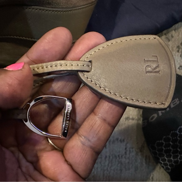 Ralph Lauren Purple Label SUEDE medium BRIDLE BAG IN DEEP TAUPE no dust bag - Picture 8 of 15